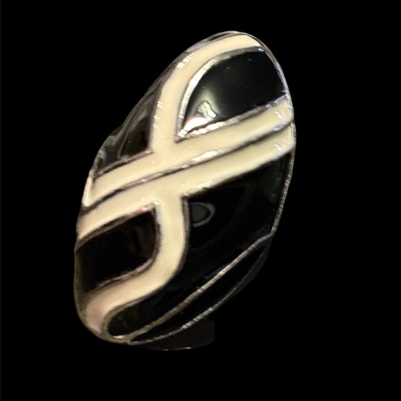 Dramatic Ring Abstract Black Stainless Steel Ring NWOTs Size 11 US - Picture 5 of 9